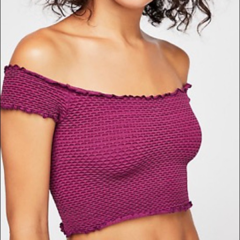 Free People Intimately smocked crop top